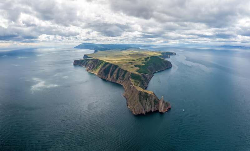 Cape Khoboy aerial view &mdash; Baikal Legends